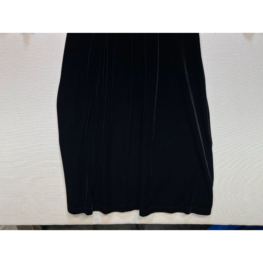 Connected Apparel Women's Holiday Velvet Formal Dress Long Sleeve Size 8 Black - Picture 12 of 12